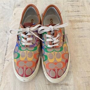 Coach Citysole Sneakers In Rainbow Signature Canvas Woman’s 7.5 Eur 38